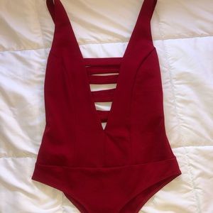 Red bodysuit
